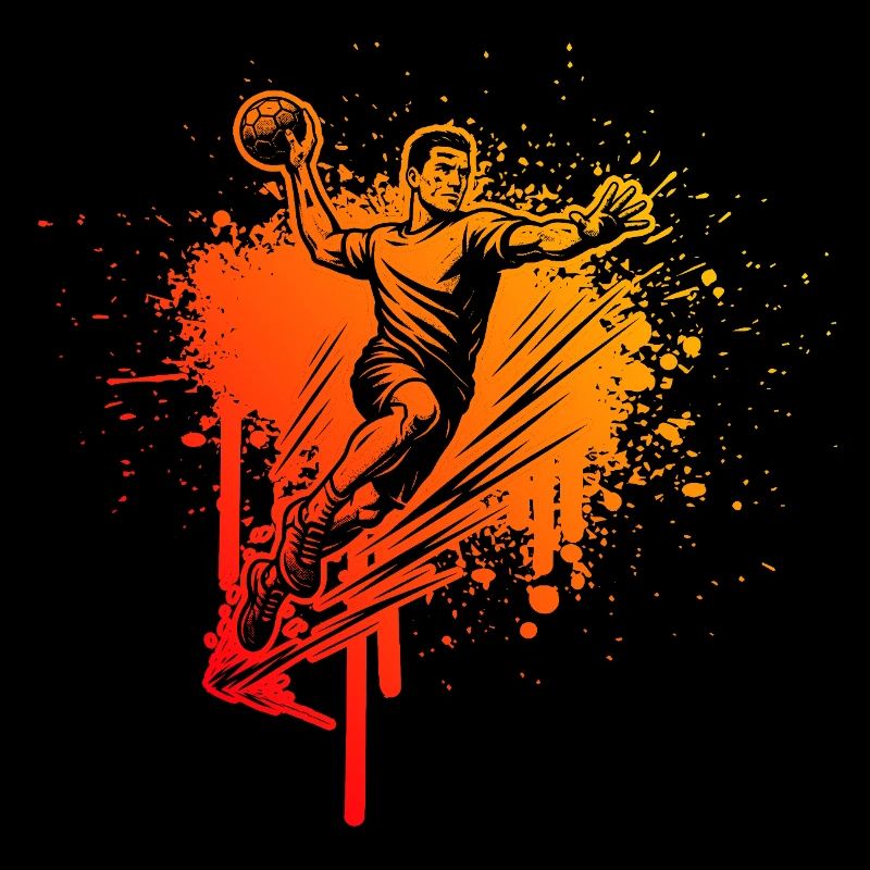 Motif drôle de handball pour hommes
