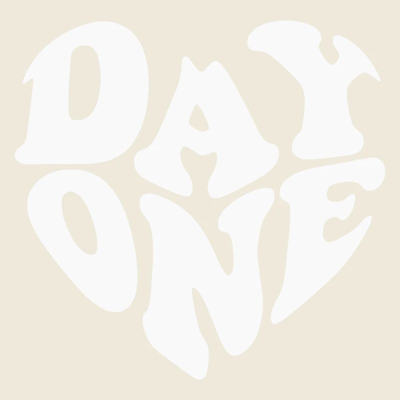 Day One Retro Heart - Customizable color