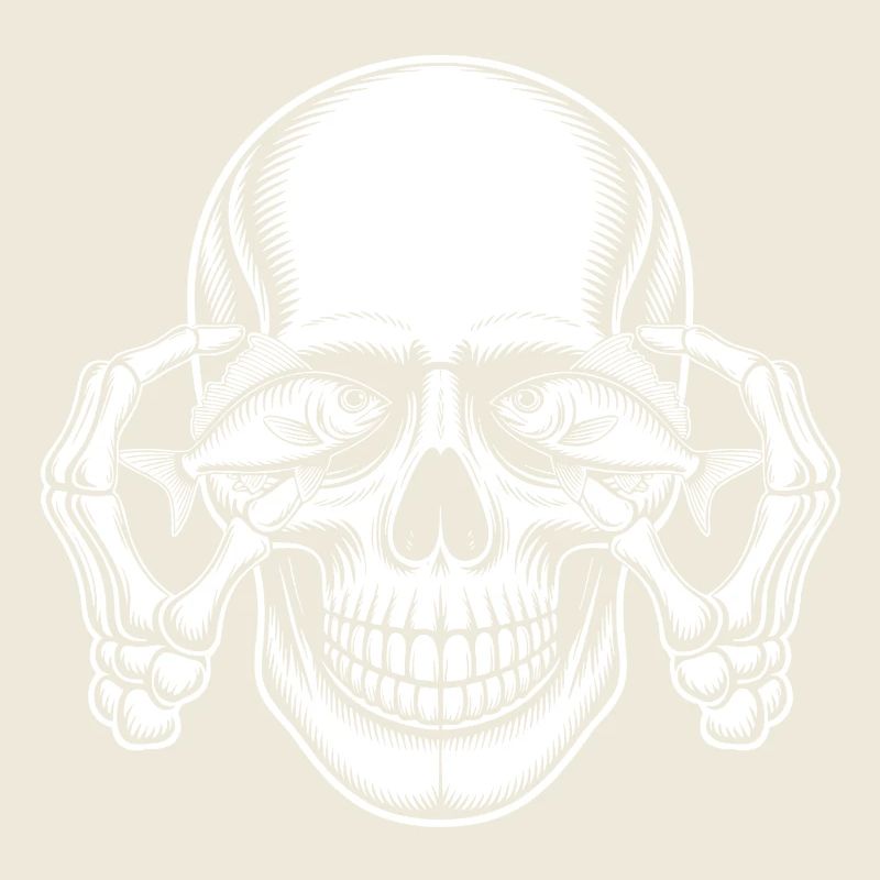 Skull with Fish Eyes