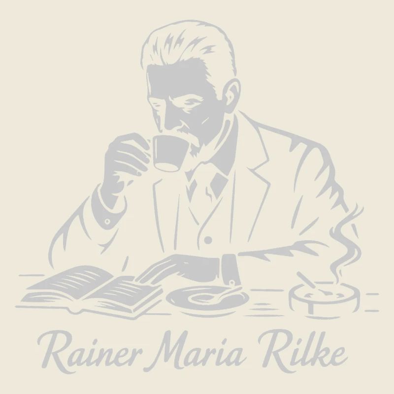 Rilke Cafe Poet Portrait