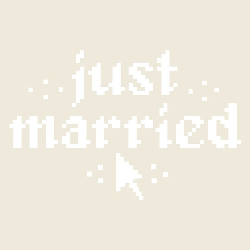 Cadeau de mariage avec pointeur de souris Pixel Juste, Vient de se marier