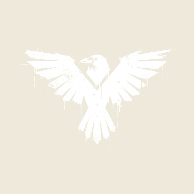 Schwarzweiß Vogelgraffiti