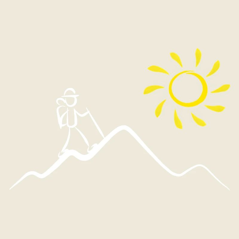 Bergwanderer in der Sonne