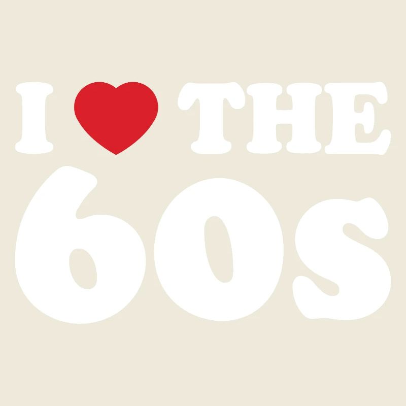 I Love Cœur Sixties Rétro Typographie