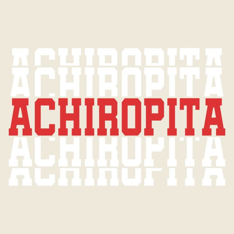 Achiropita T-Shirt mit gestapeltem Text