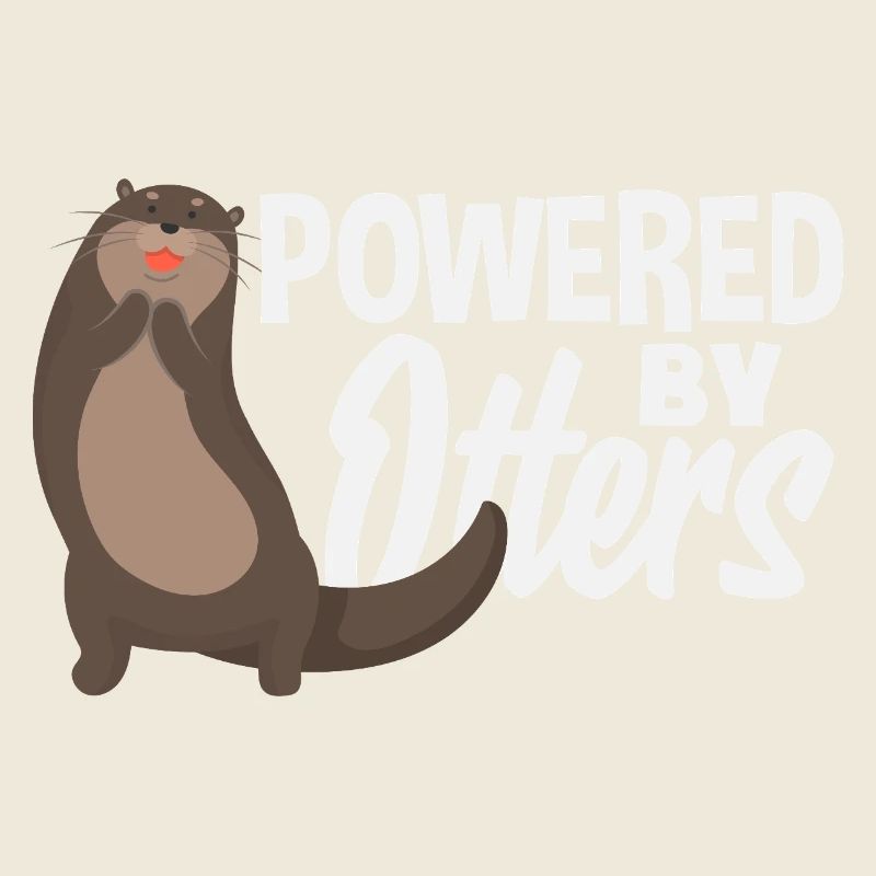 Powered by Sea Otter Cartoon