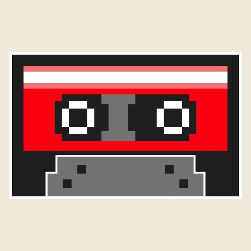 Pixel Art Cassette Tape