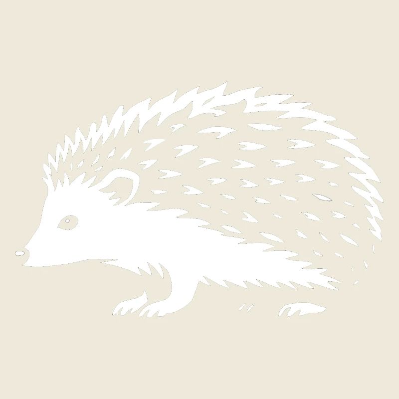 Igel Silhouette mit Stacheln
