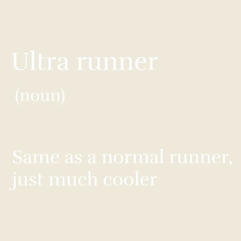 Ultra coureur identique à un coureur normal Juste beaucoup de roucoulement