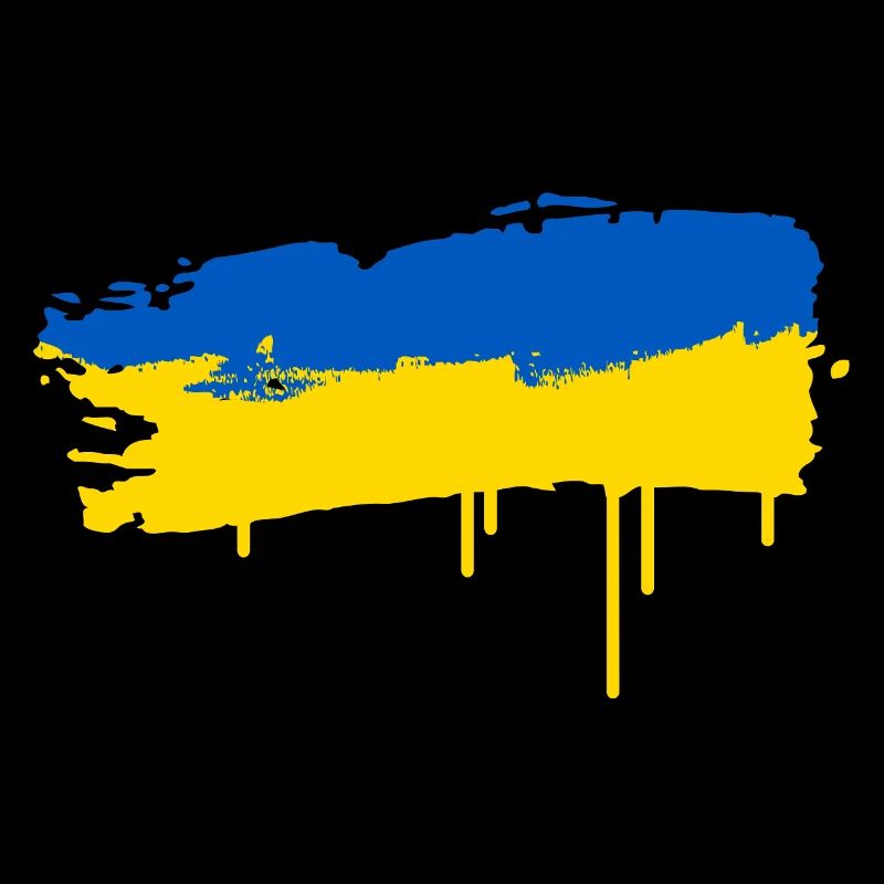 Drapeau bleu et jaune en style éclaboussure