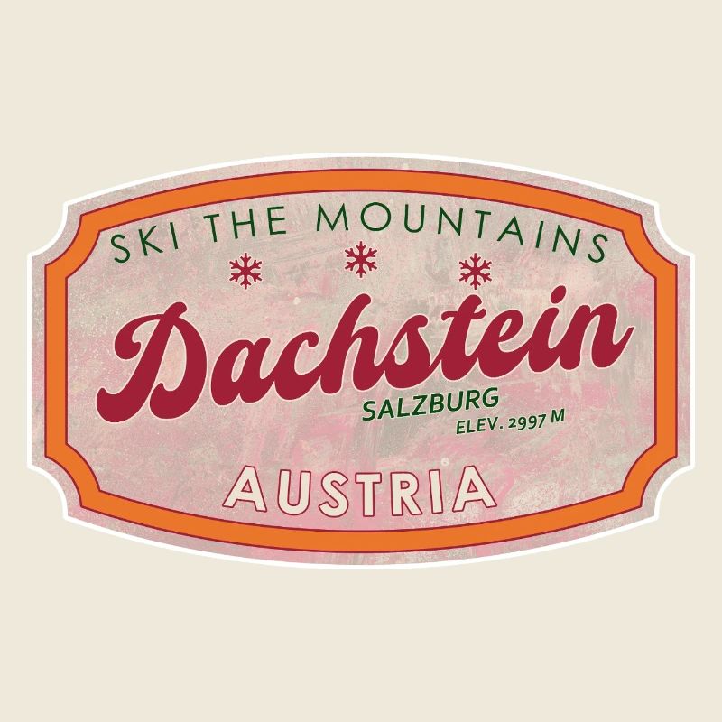 Dachstein Austria Alpine Badge Print