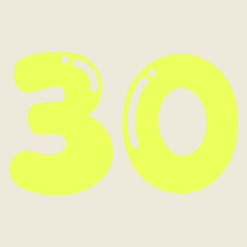 Neon 30 Birthday Design