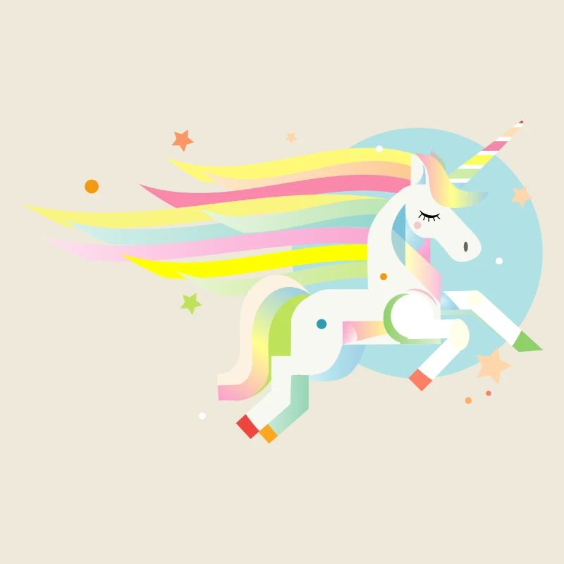 Licorne délicate en pastel - rêveur et magique