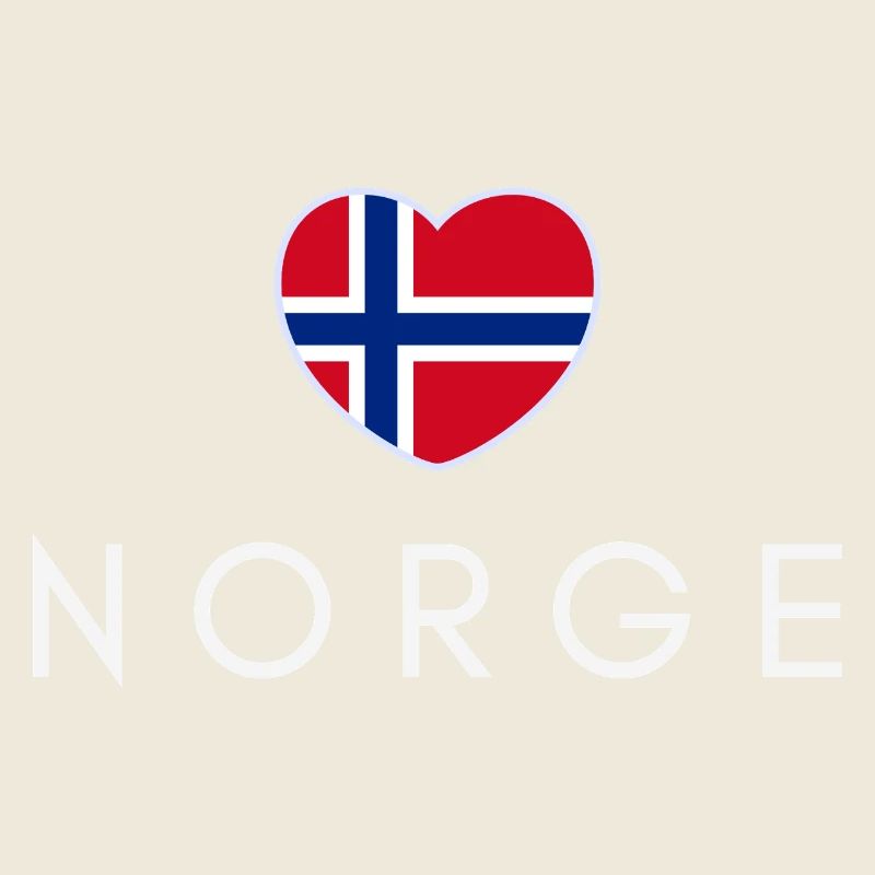Heart with Norwegian flag, Norwegian pride