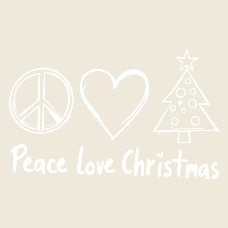 Griffonnage de Noël Peace Love