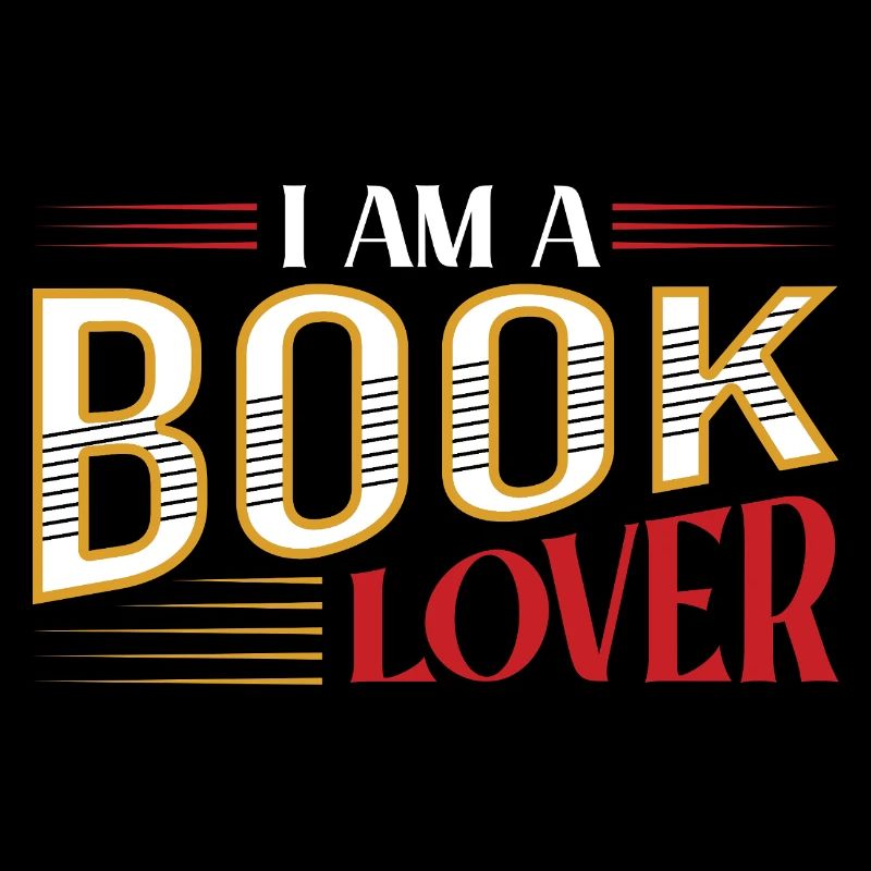 Ich bin Buchliebhaber Retro Typografie