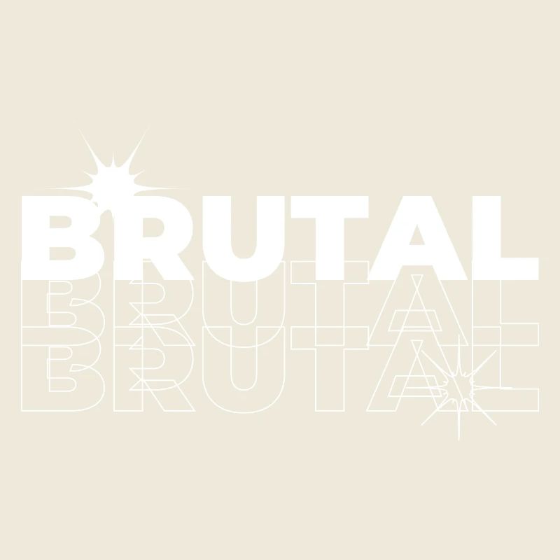 Brutaler geometrischer Echo-Druck