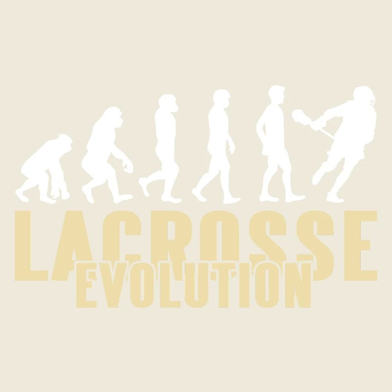 Lacrosse Evolution Funny Sports Humor Parody