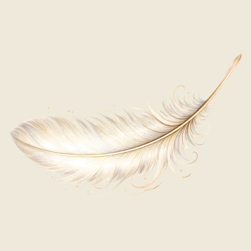 Delicate Goose Feather Elegant Vintage Design