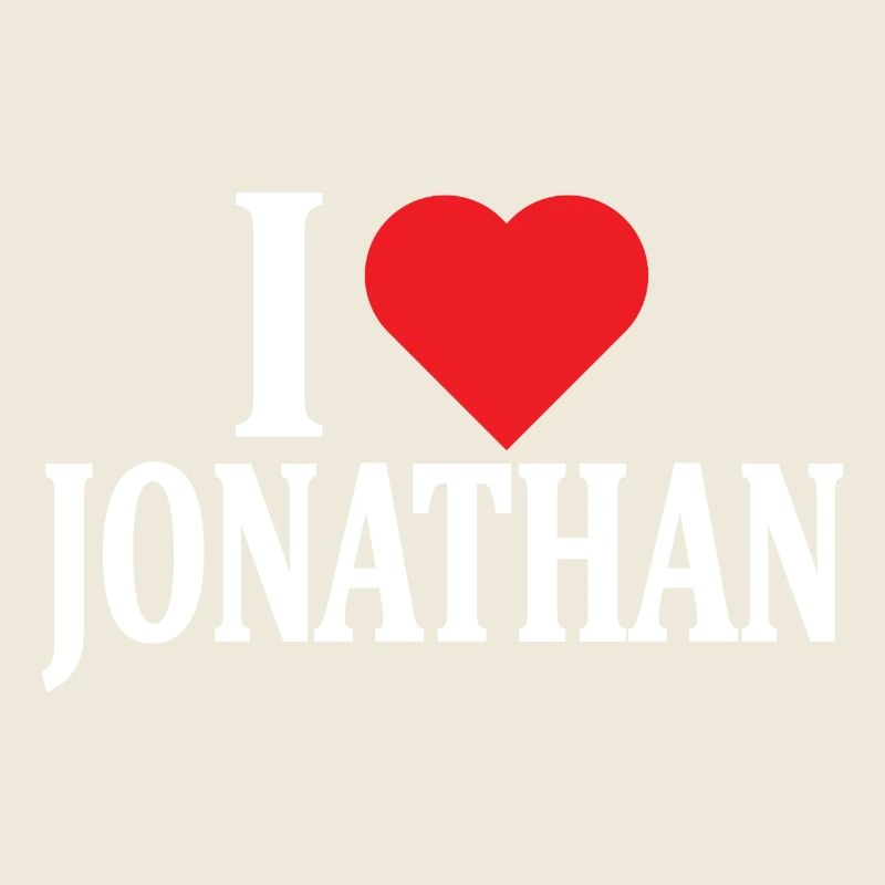 Name T-Shirt I love Jonathan T-Shirt Geschenkidee