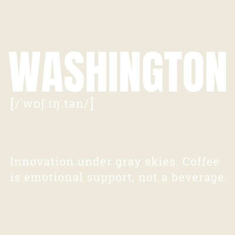 Washington Grunge Typo Print