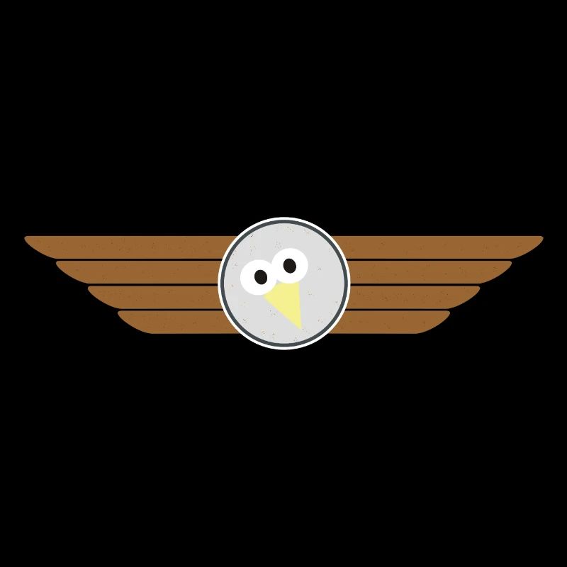 Bird flying badge