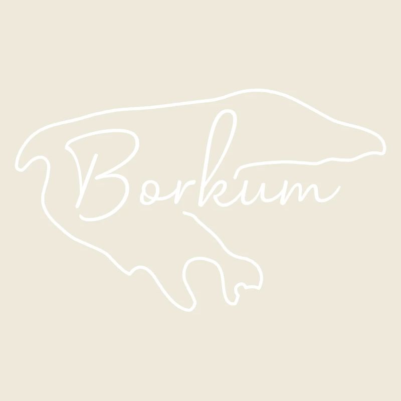 Borkum | Map line art minimalism