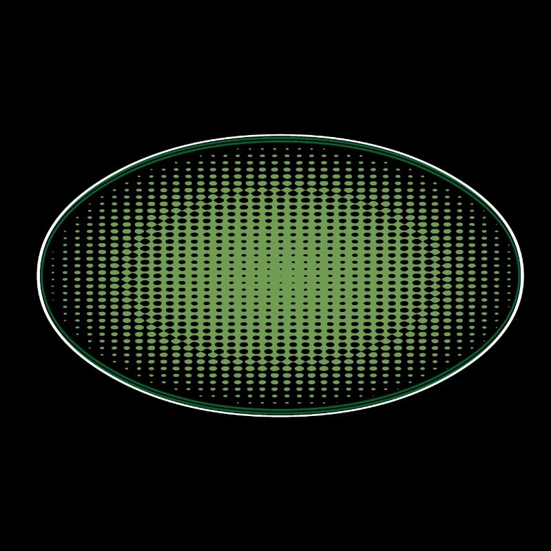 Oval green dots, with frame