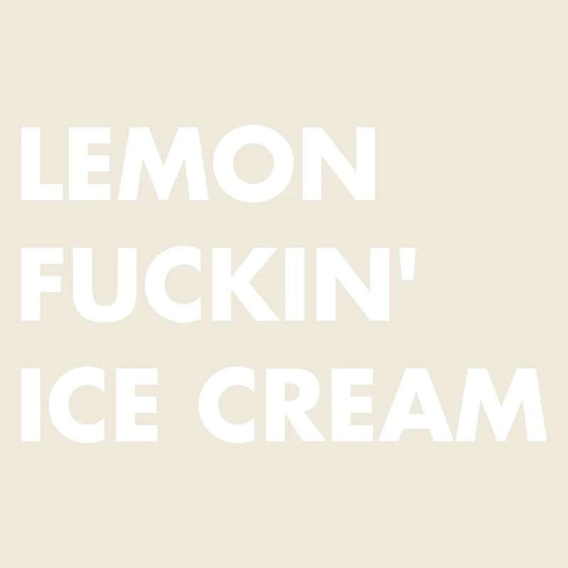 Glace au citron - lettrage blanc