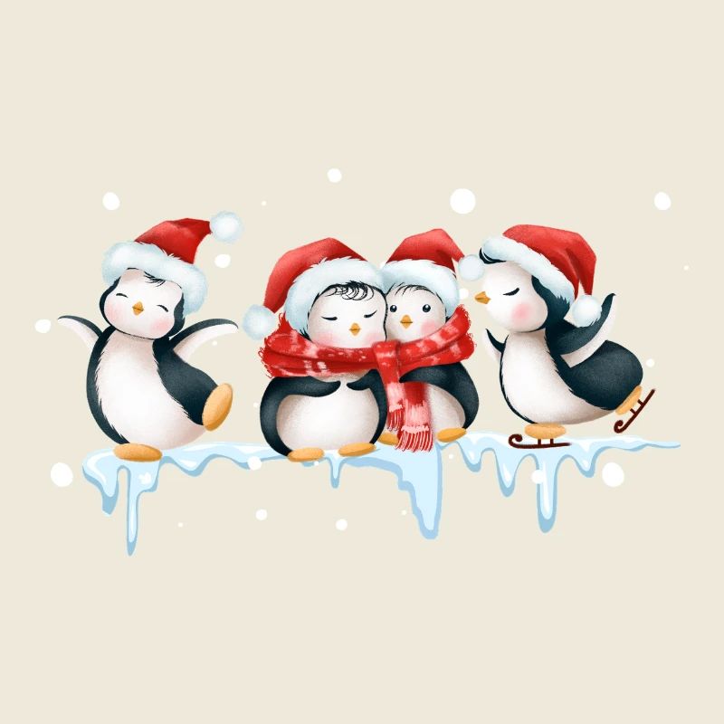 Drôle de pinguin Noël