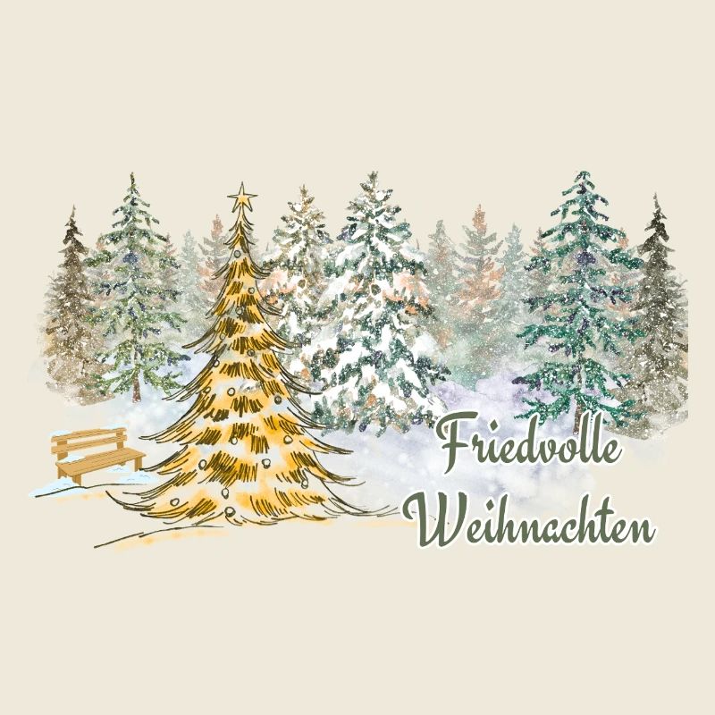 Noël paisible dans la forêt hivernale de l’Avent