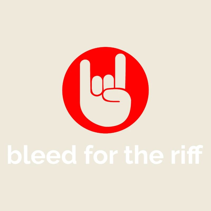 Bleed For The Riff red/white