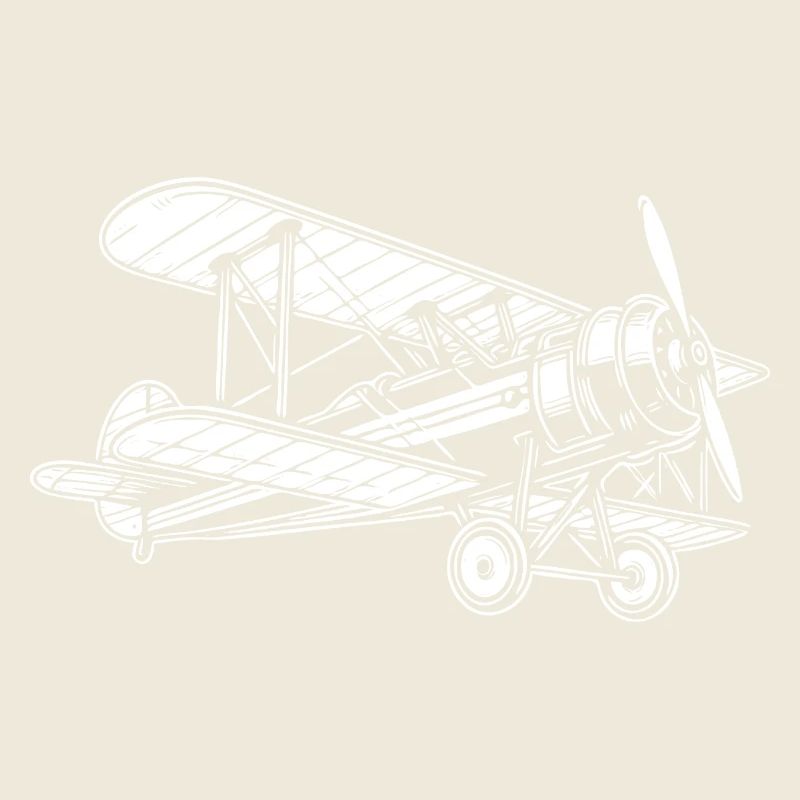 Doppeldecker Oldtimer, Klassisches Flugzeug Design