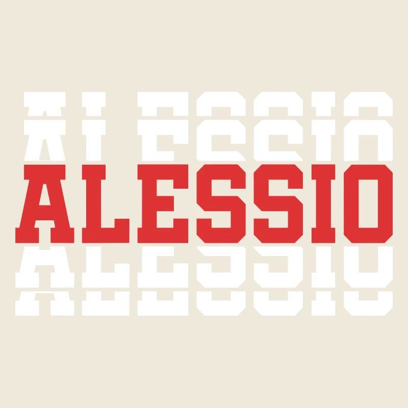 Alessio t-shirt t-shirt stacked text gift idea