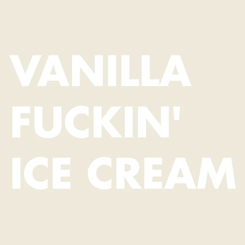 Glace vanille - lettrage blanc