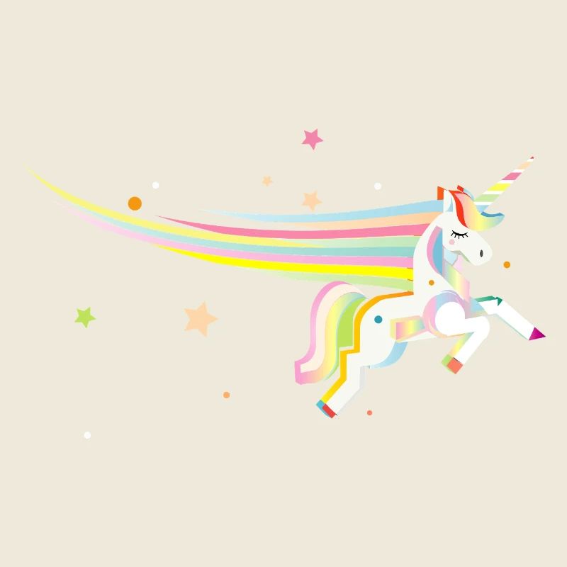 Magisches Einhorn – Farbenfrohe Illustration