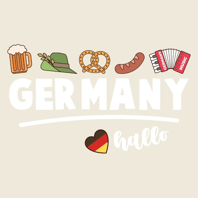 Deutschland Flagge Bier Brezel Würstchen Germany