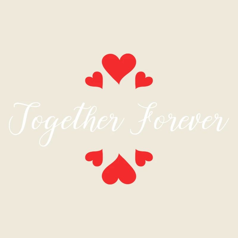 Ensemble Pour Toujours Union Amour Couple Éternel