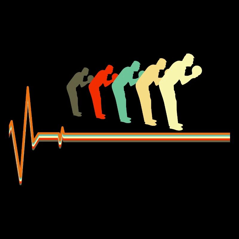 Bowling Heartbeat Pulse Retro Lifeline