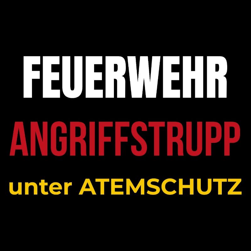 Feuerwehr Angriffstrupp unter Atemschutz – T‑Shirt