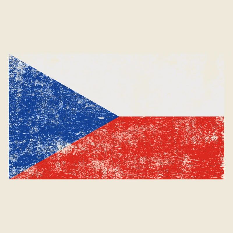 Drapeau Tchéquie Drapeau Grunge Retro Vintage