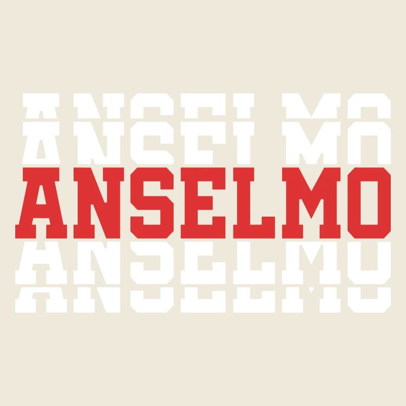 t-shirt Anselmo t-shirt gift idea stacked text