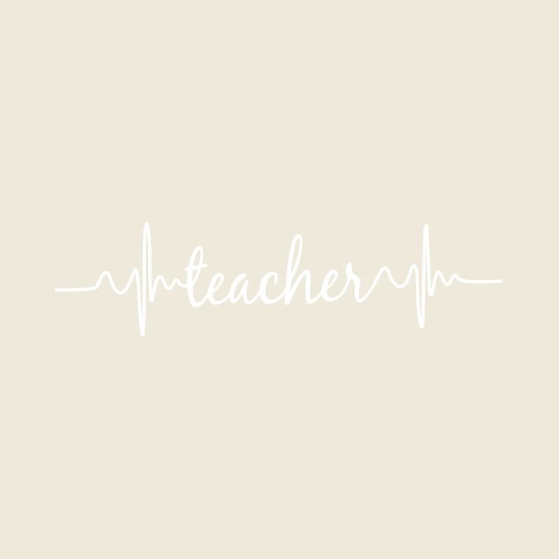 Coeur de battement ECG professeur Teacher école cadeau