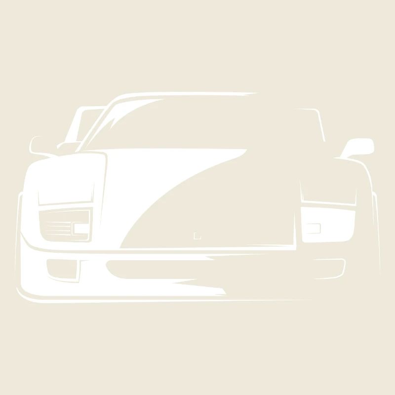 F40 classic car Symbol icon Logo Symbol Autos