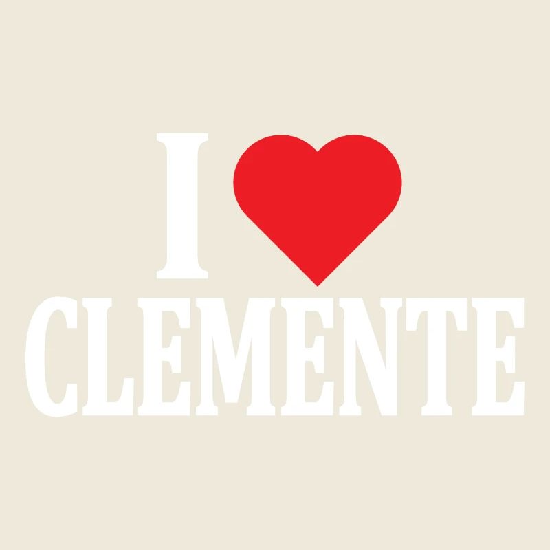 T-Shirt Ich liebe Clemente T-Shirt Geschenkidee