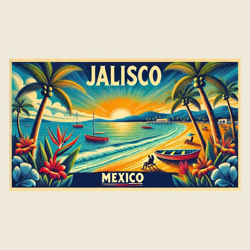Design de palmier de plage Jalisco Mexico