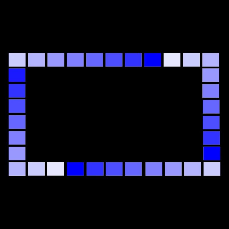 Game - Retro-Rahmen blaue Quadrate abgestuft