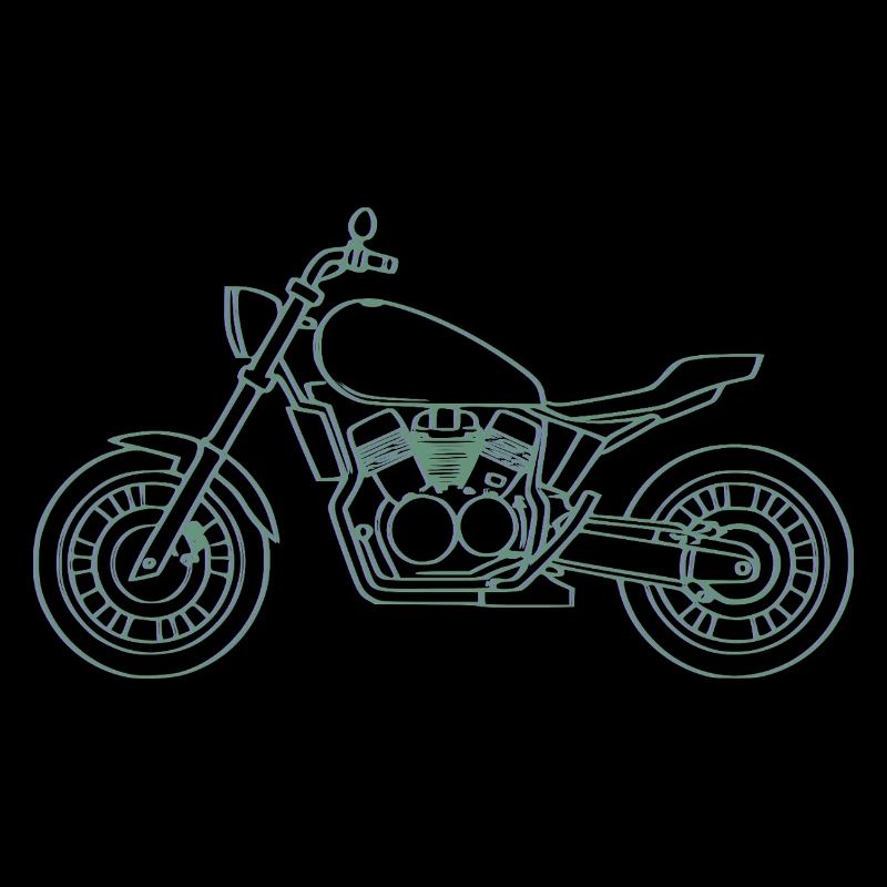 Motif Moto Classique Néon Inline