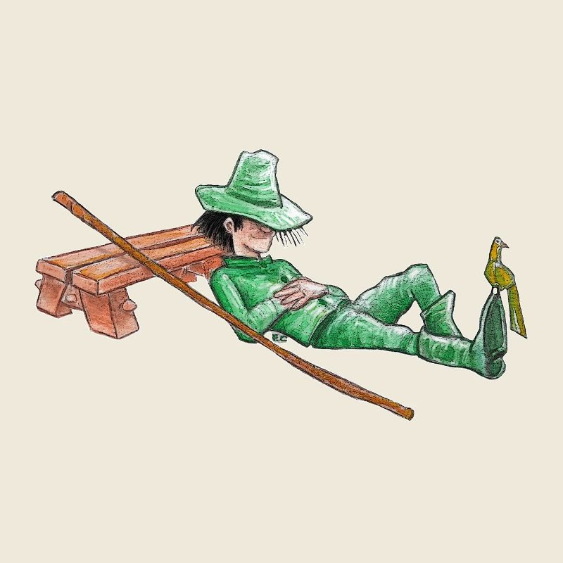 Une sieste pour le vagabond vert "GreenVagrant"