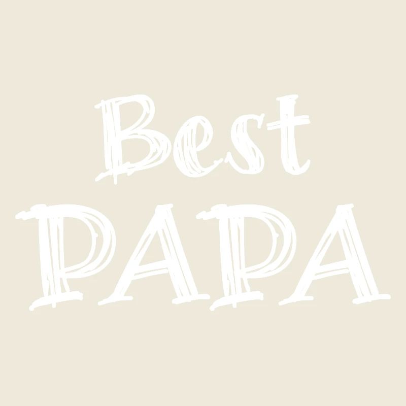 Best Papa Typography White on Black